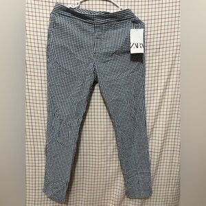 Zara check pants size 2